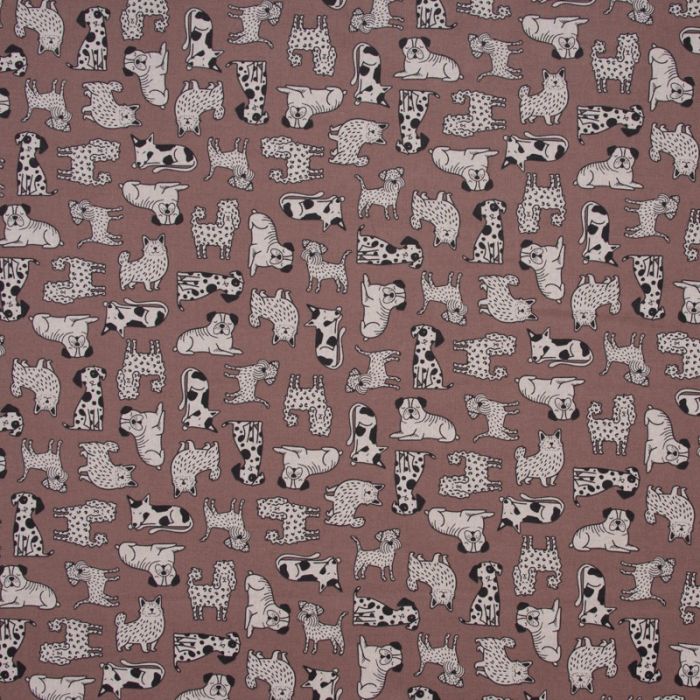 Linnenlook Printstof 453 Dog Wildlife Art