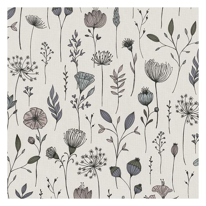 Printstof 027 Hand Drawn Flowers