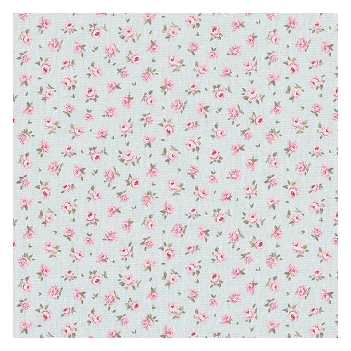 Printstof 072 Classic Little Rose Lightblue