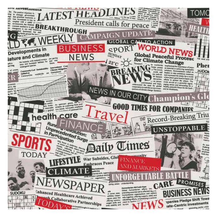 Printstof 091 Newspaper Headlines