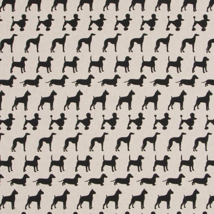 Linnenlook Printstof 435 Dog Silhouettes
