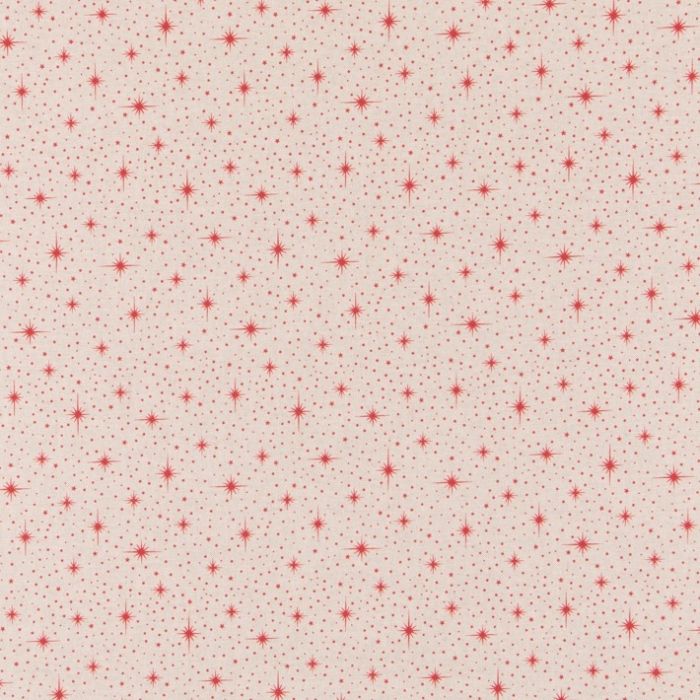 Linnenlook Kerststof 025 Twinkle Stars Red