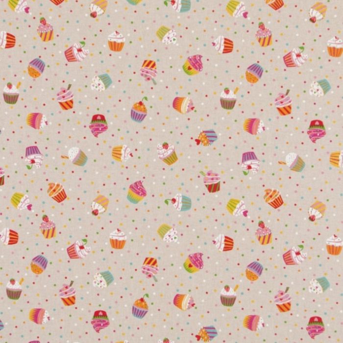 Linnenlook Printstof 142 Cupcakes
