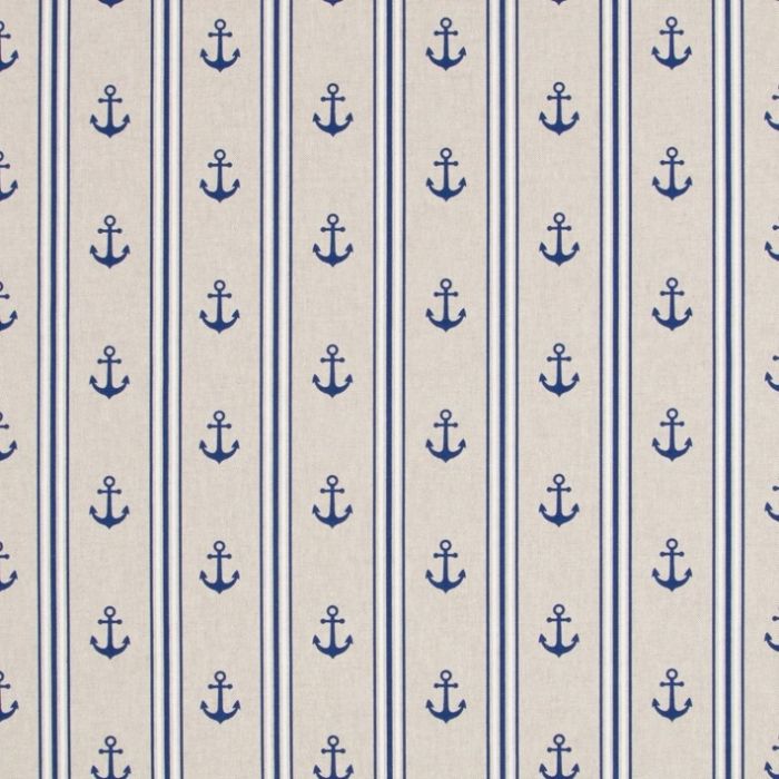 Linnenlook Printstof 009 Anchor Stripes