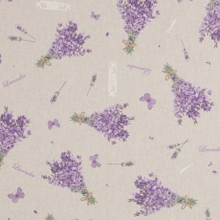 Linnenlook Printstof 174 Lavender