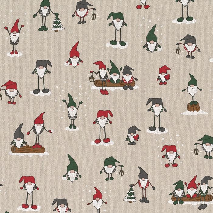 Linnenlook Kerststof 006 Tomte Xmas