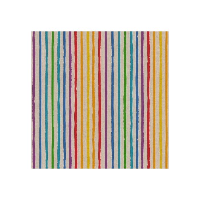Linnenlook Printstof 005 Rainbow Stripes
