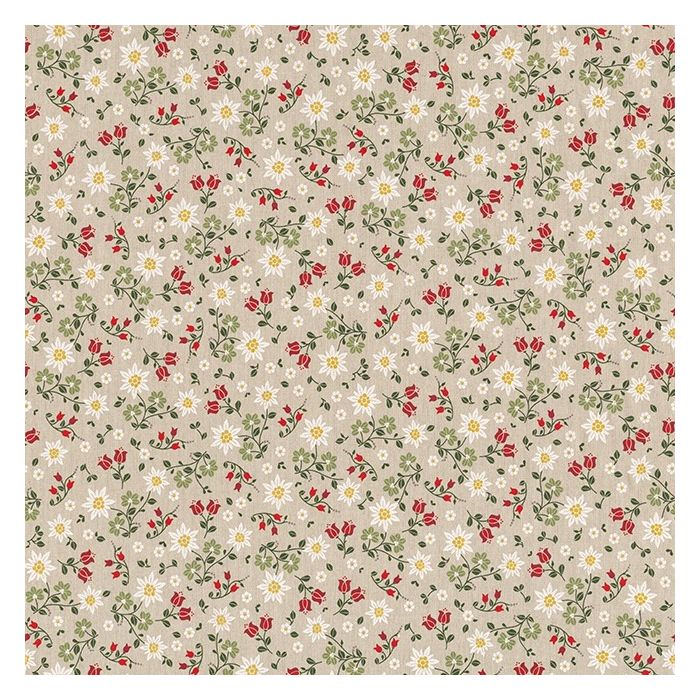 Linnenlook Printstof 324 Edelweiss Field