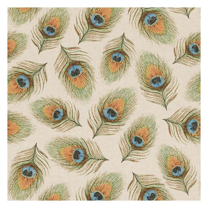 Linnenlook Printstof 349 Peacock Feather Chique