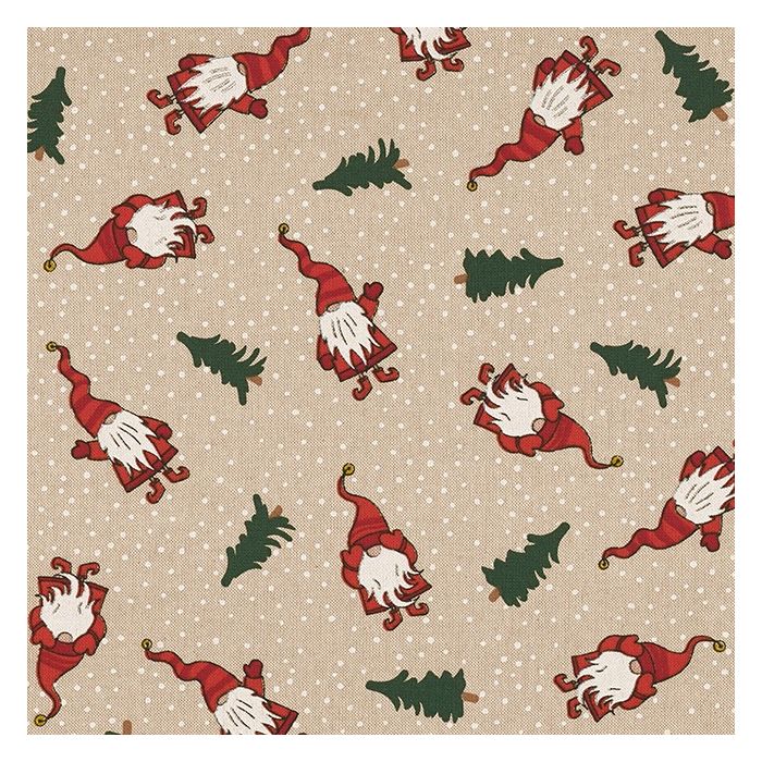 Linnenlook Kerststof 164 Tomte Xmas Tree