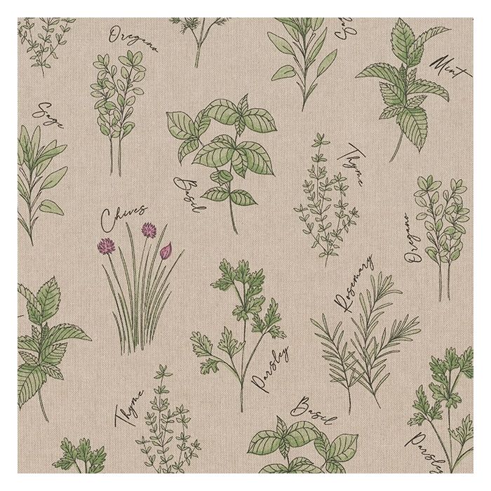 Linnenlook Printstof 372 Herbal Kitchen