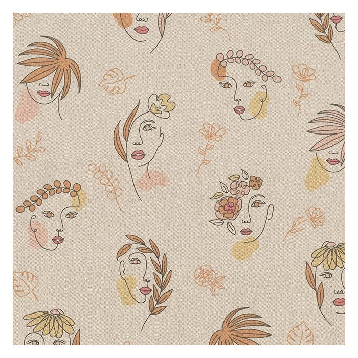 Linnenlook Printstof 365 Feminine Line Art