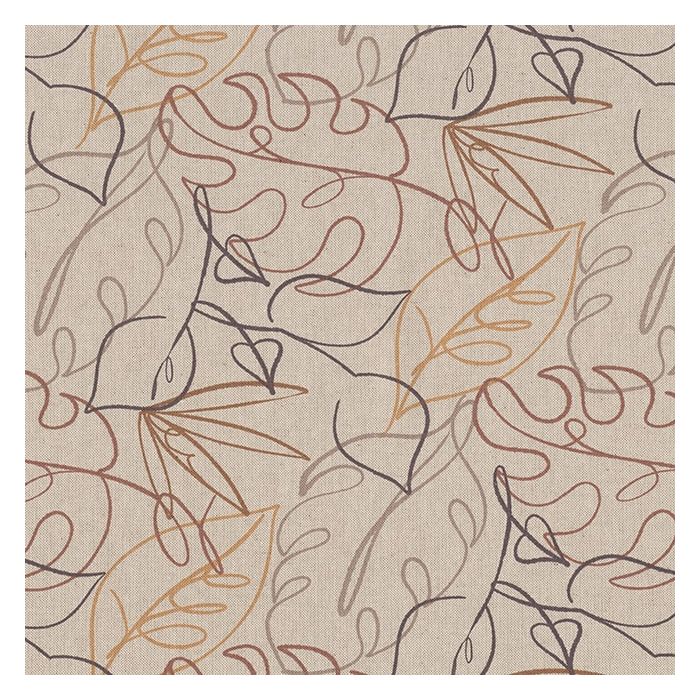 Linnenlook Printstof 362 Leaf Line Art