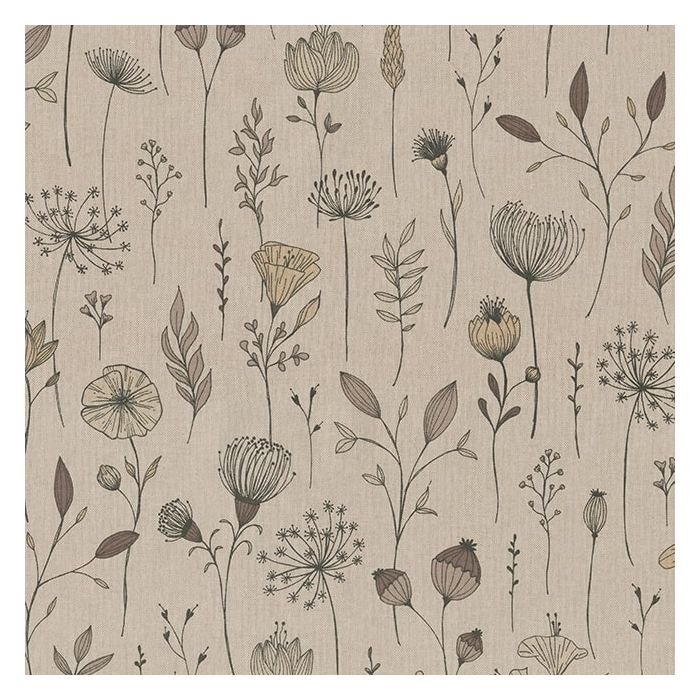 Linnenlook Printstof 363 Hand Drawn Flowers