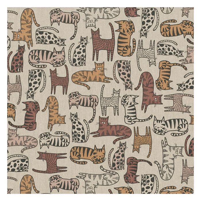 Linnenlook Printstof 364 Cat Wildlife Art