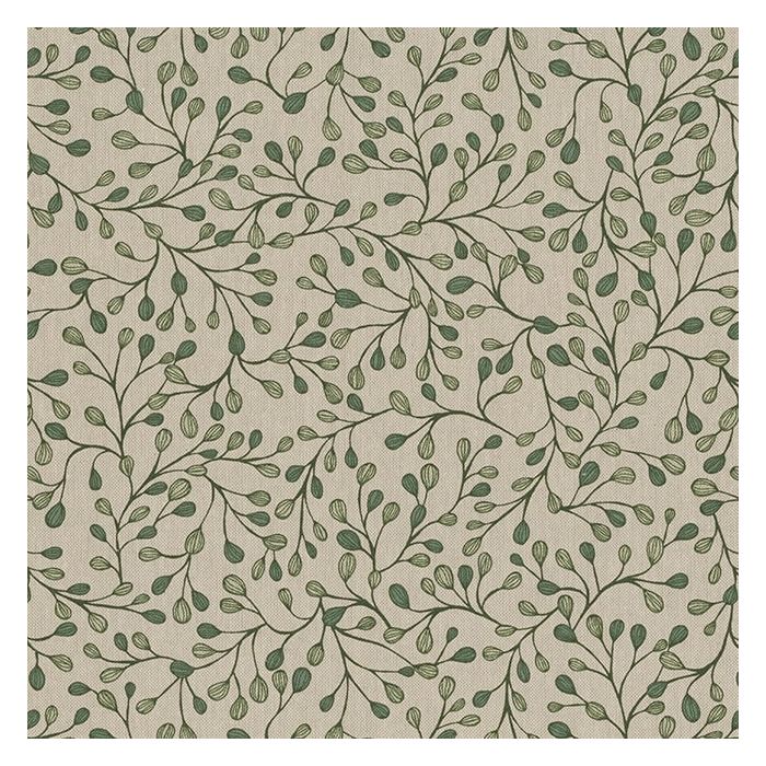 Linnenlook Printstof 367 Arty Foliage Branch
