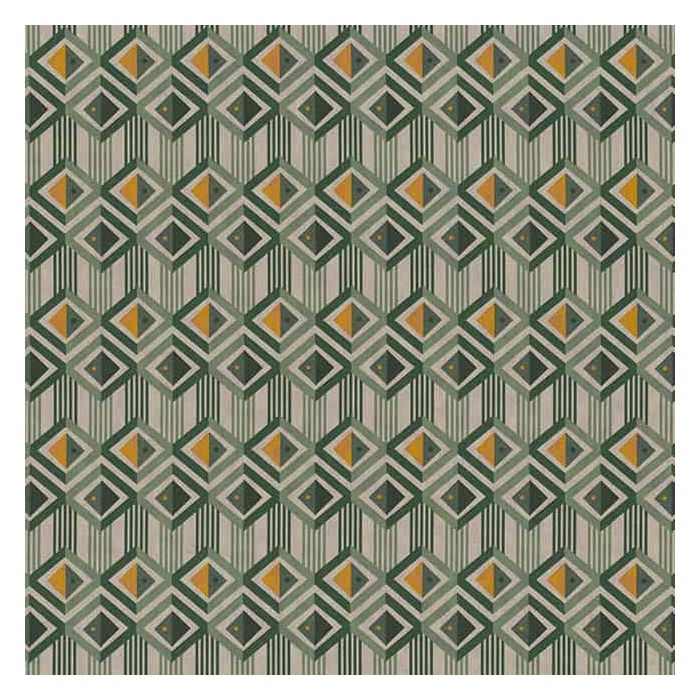 Linnenlook Printstof 387 Diamond Green