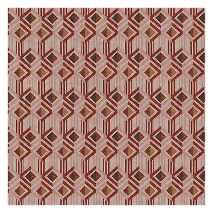 Linnenlook Printstof 386 Diamond Cinnamon
