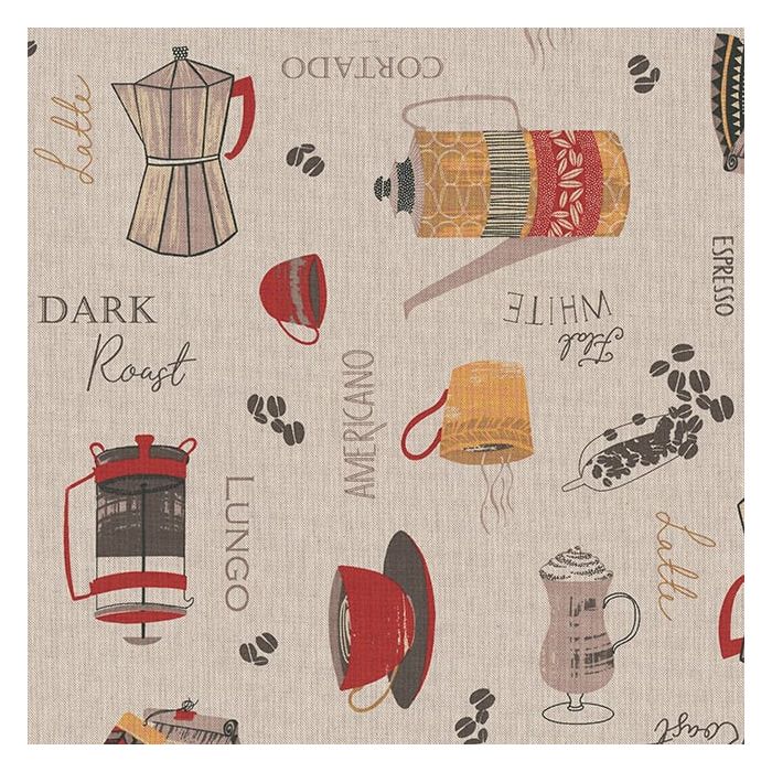Linnenlook Printstof 385 Barista