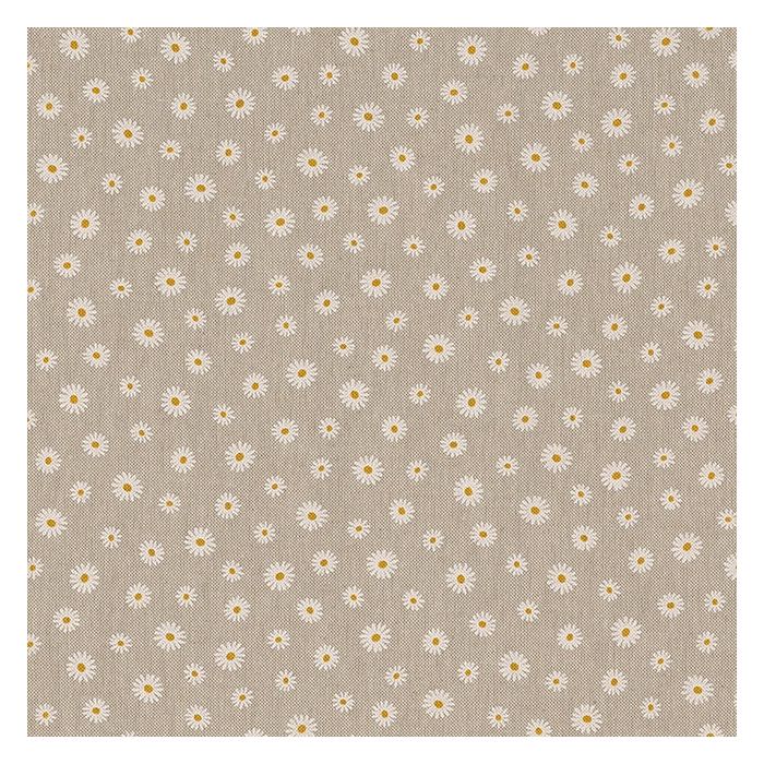 Linnenlook Printstof 249 Little Daisy Flower stof met madeliefjes
