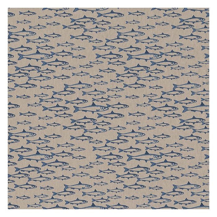 Linnenlook Printstof 213 Hand Painted Fish