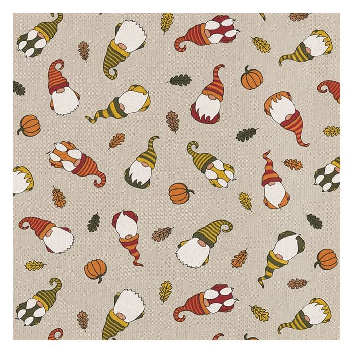 Linnenlook Printstof 428 Tomte Falling Leaves