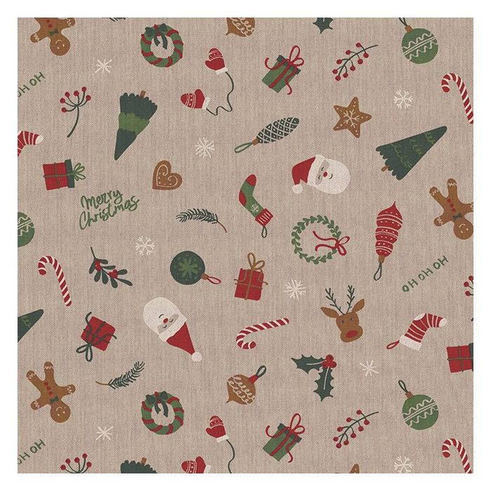 Linnenlook Kerststof 005 Xmas Deco Mix