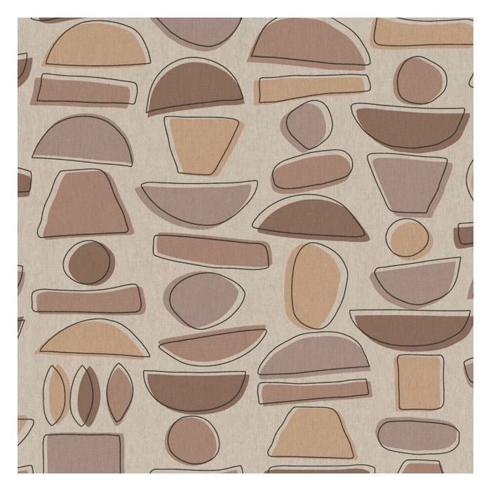 Linnenlook Printstof 447 Abstract Form Line