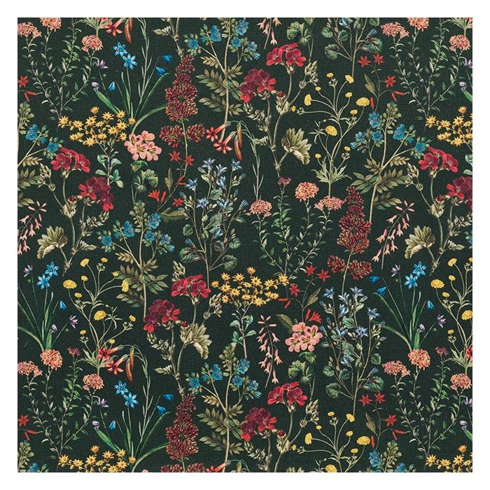 Digitale Printstof 270 Flowerfield Dark