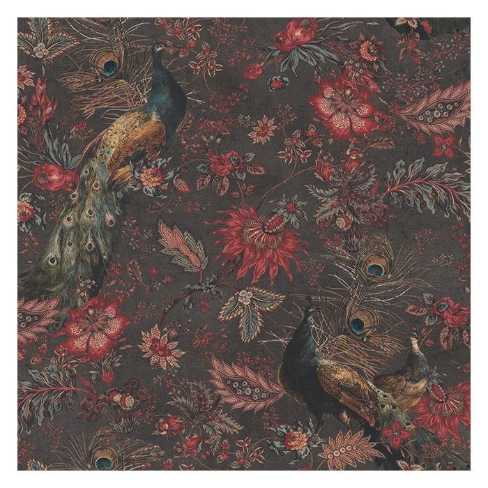 Digitale Printstof 296 Peacock Indian Rose