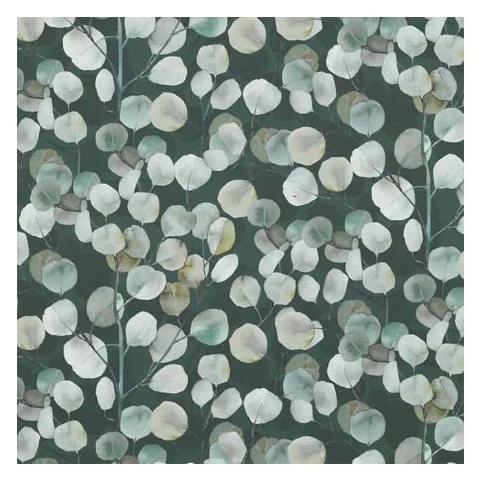 Digitale Printstof 295 Eucalyptus Boho Leaf Green