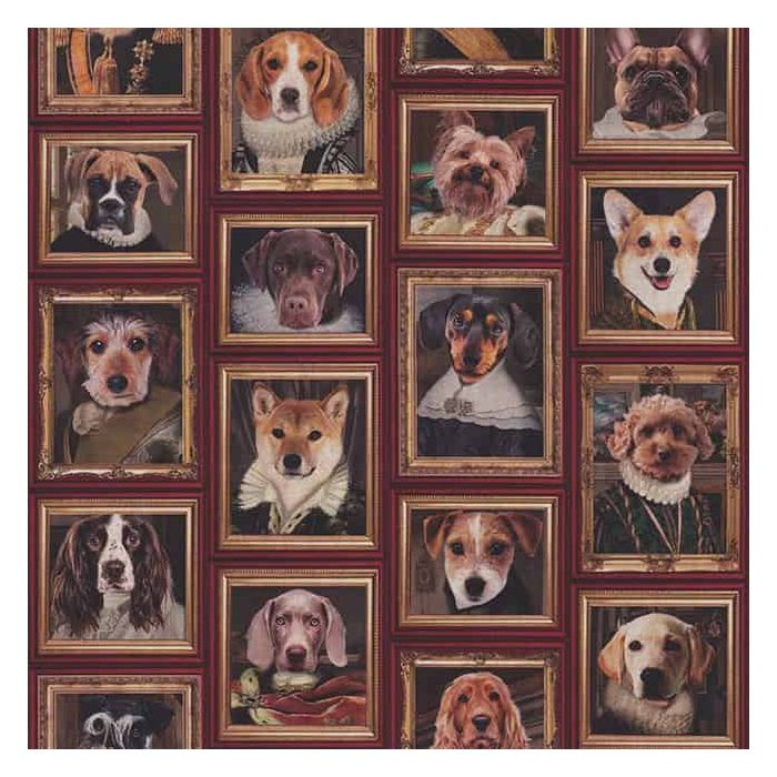 Digitale Printstof 311 Dogs Golden Age
