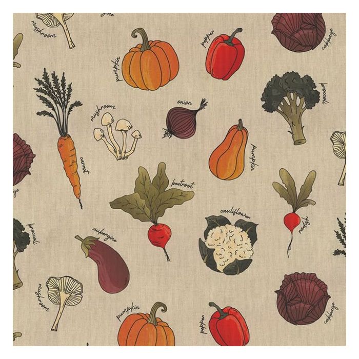Digitale Printstof 316 Veggy Harvest Garden