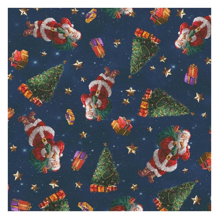 Digitale Printstof 325 Classic Santa Scene