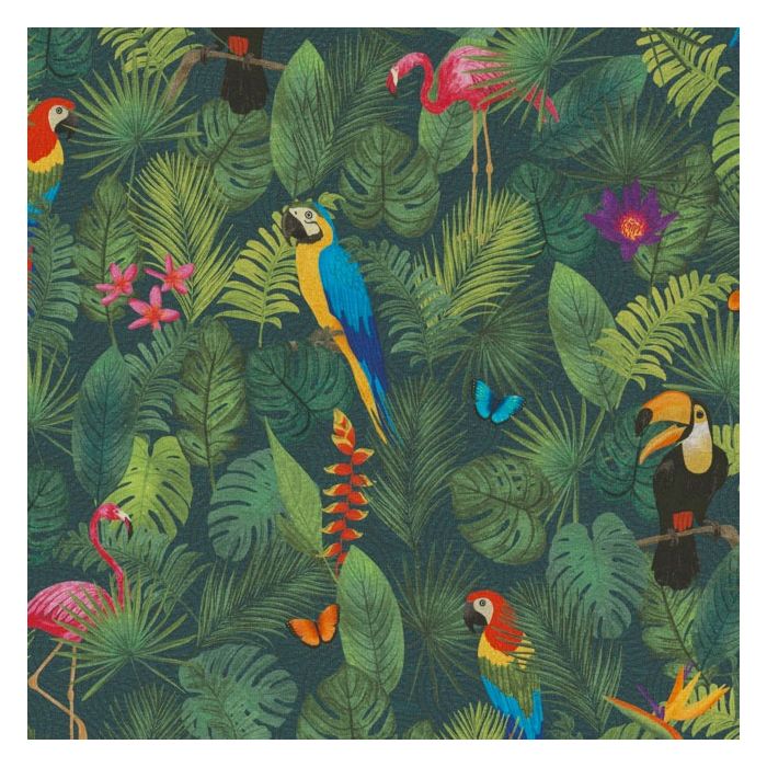 Digitale Printstof 329 Tropical Jungle Bird