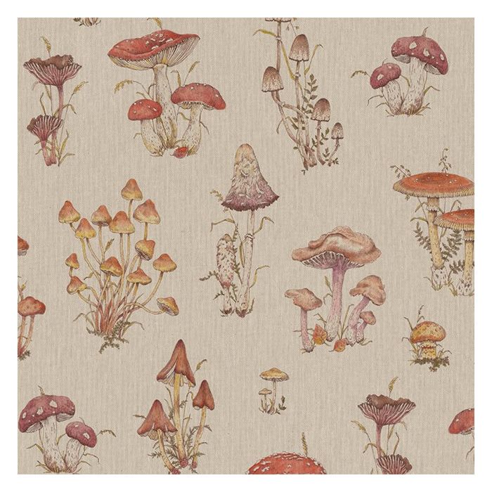 Digitale Printstof 314 Mushroom Hand Drawn