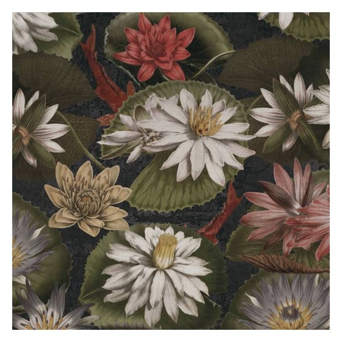 Velvet Printstof 064 Waterlelie