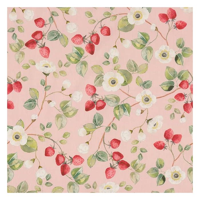 Pop Deco 004 katoenen stof met aardbeien