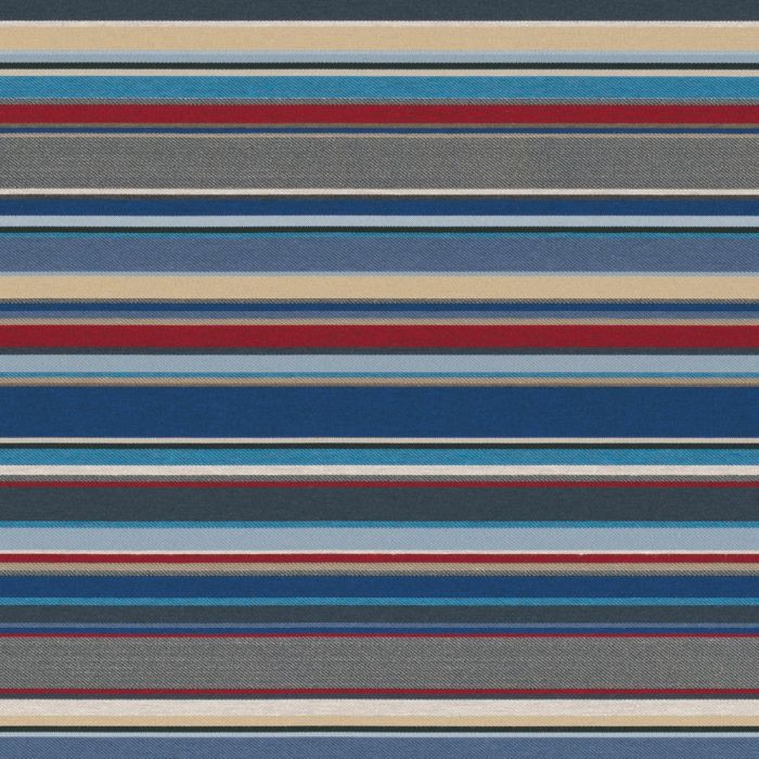Jacquardstof Lounge Strepen Blauw