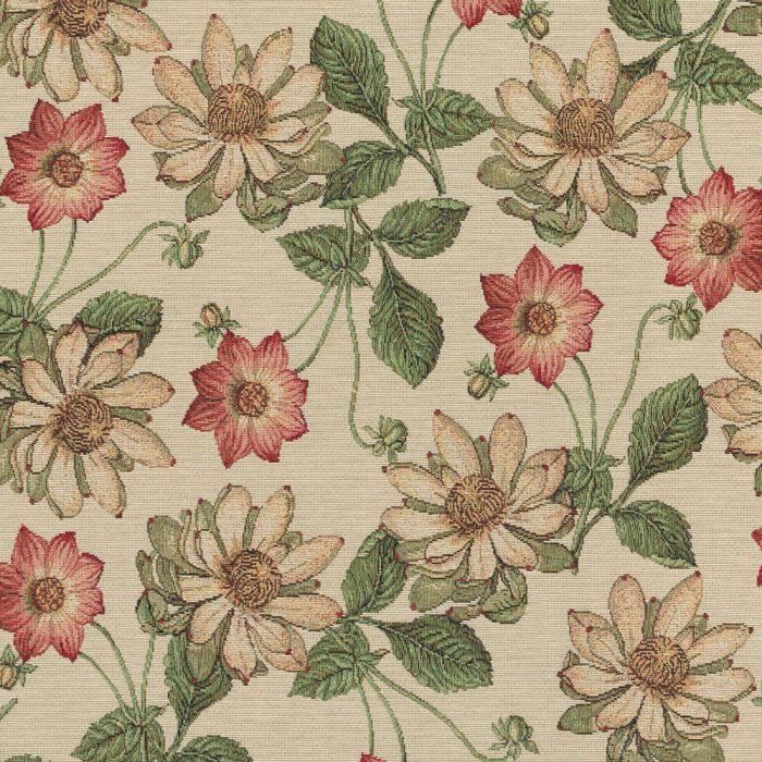 Gobelin 028 stof met bloemen gordijnstof meubelstof decoratiestof