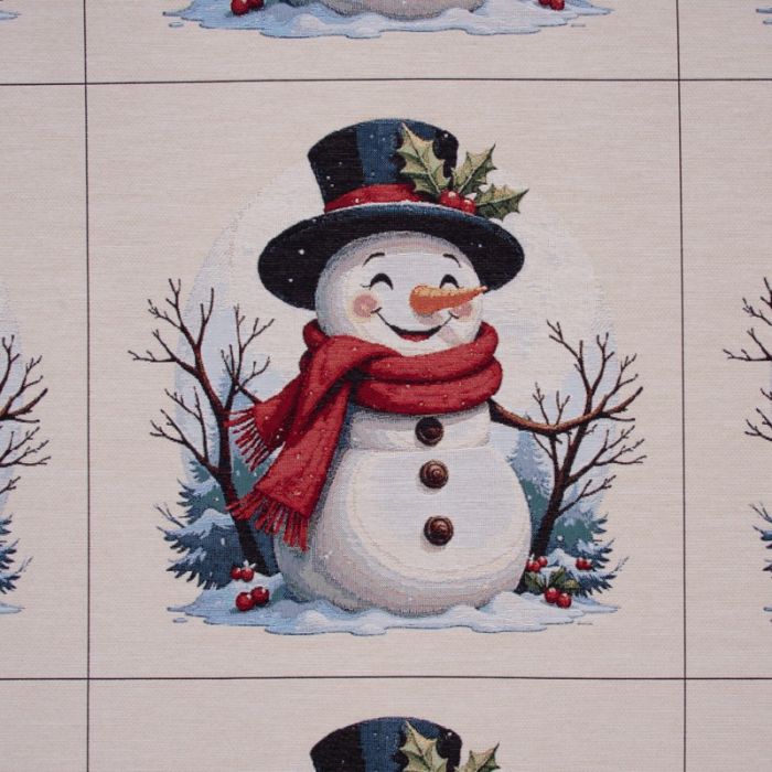 Gobelin Kussenpanel Happy Snowman Panel