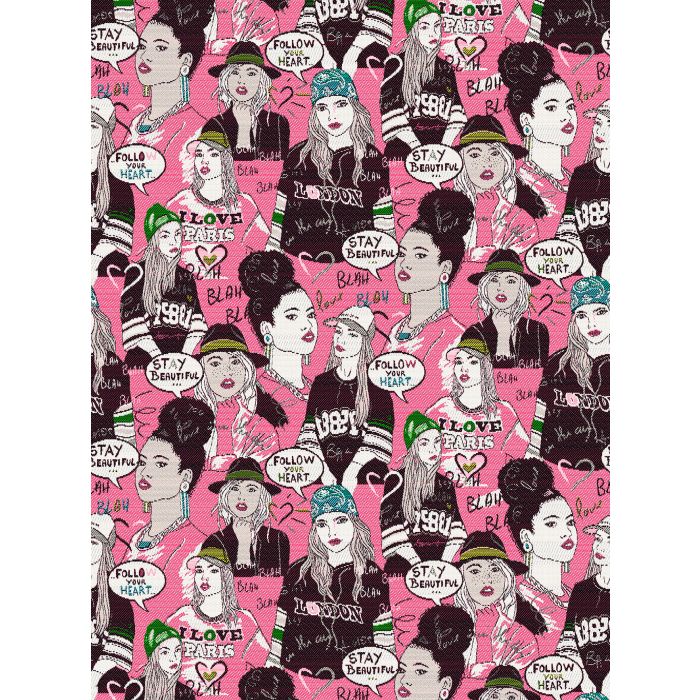 jacquardstof BlaBla pink