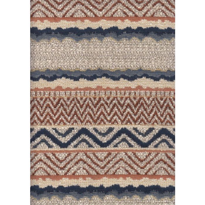 Glam Stripe Terra Blue design meubelstof