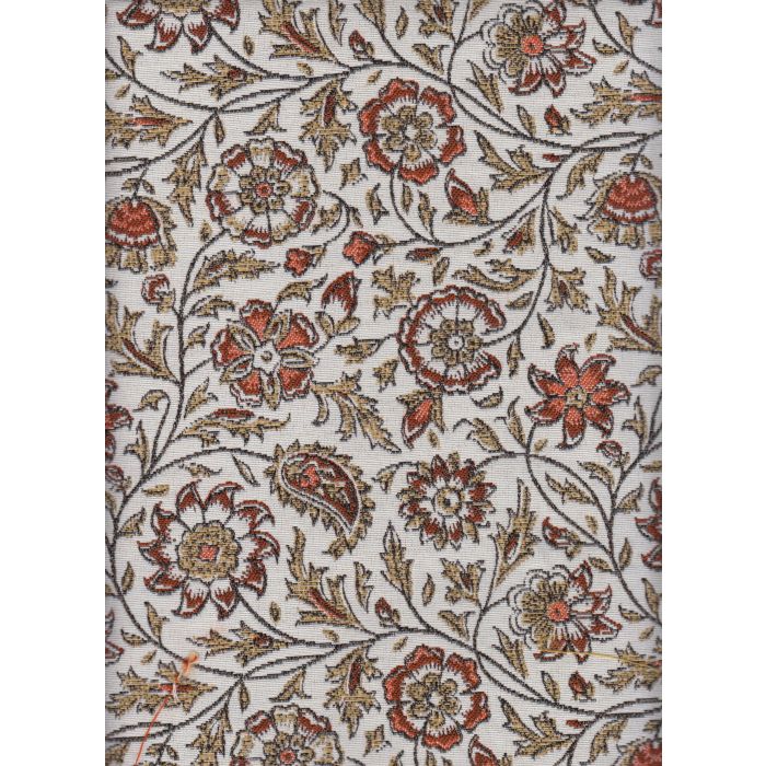 Jacquardstof Guirlande Blanc Orange
