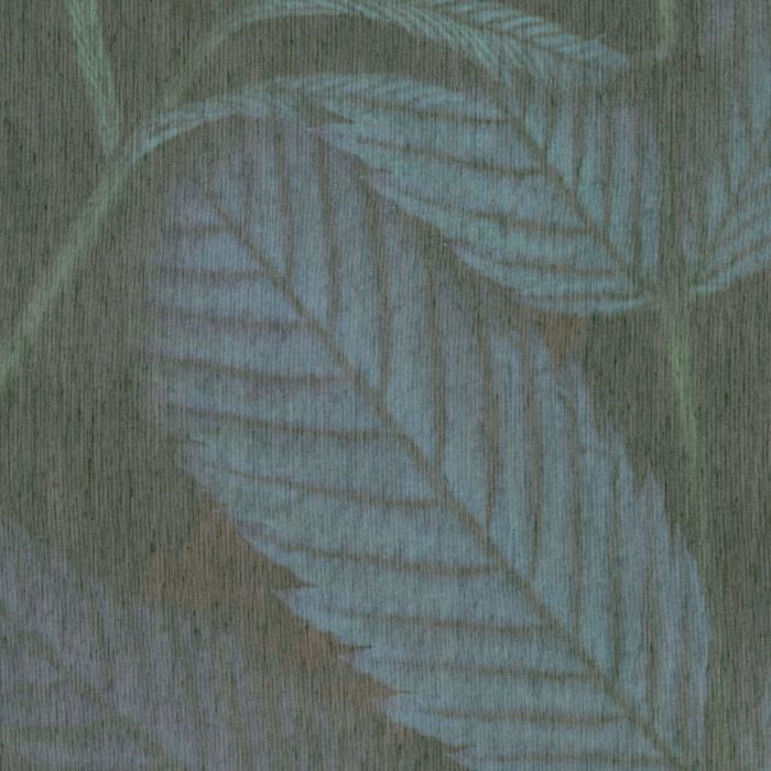 HEESTER 02 kamerhoge transparante gordijnstof blauw blad