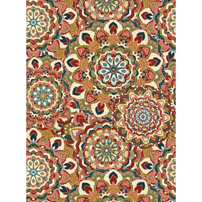 jacquardstof Splendid Red