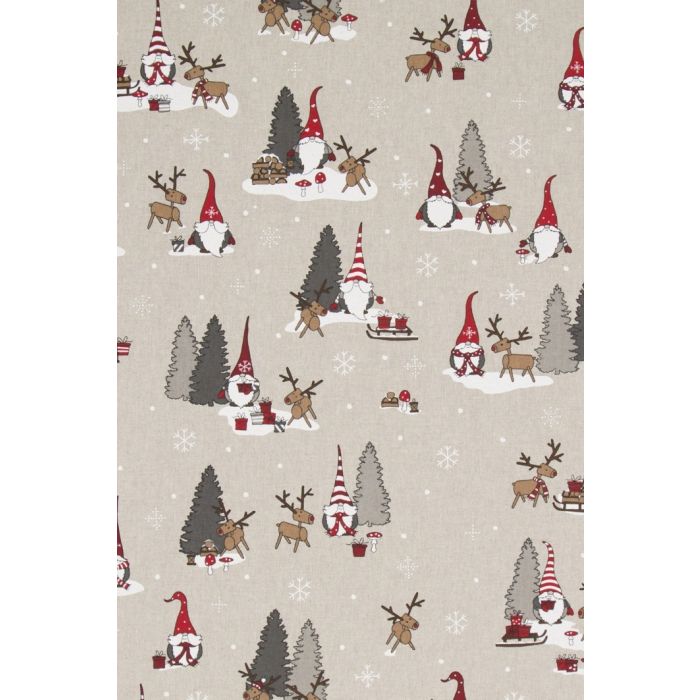 Linnenlook Kerststof 018 Santa Tomte Story