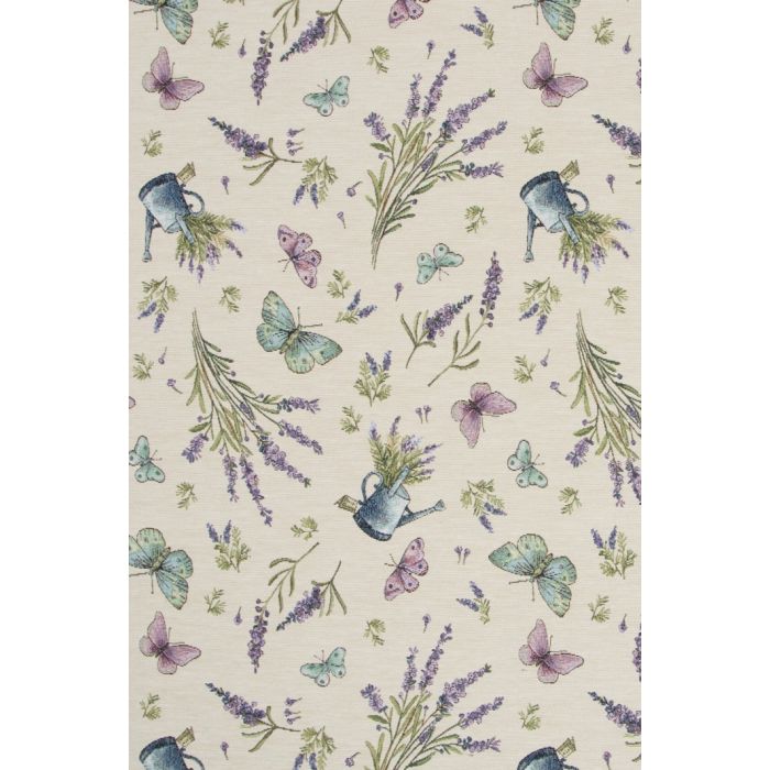 Gobelin gebloemd 023 stof met lavendel gordijnstof meubelstof decoratiestof