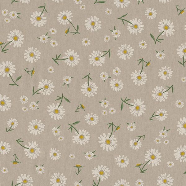 Linnenlook Printstof 250 Daisy Floral Bloom