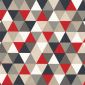 Linnenlook Printstof 234 Triangle Red